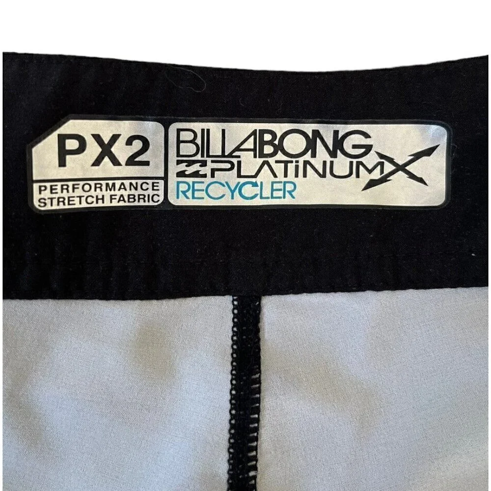 Billabong PX2 Platinum Mens Sz 40 Camo Green & Orange Boardshorts